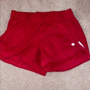 Athleta Mesh Racer Run Shorts